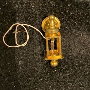 Vintage Dollhouse Brass Exterior Light